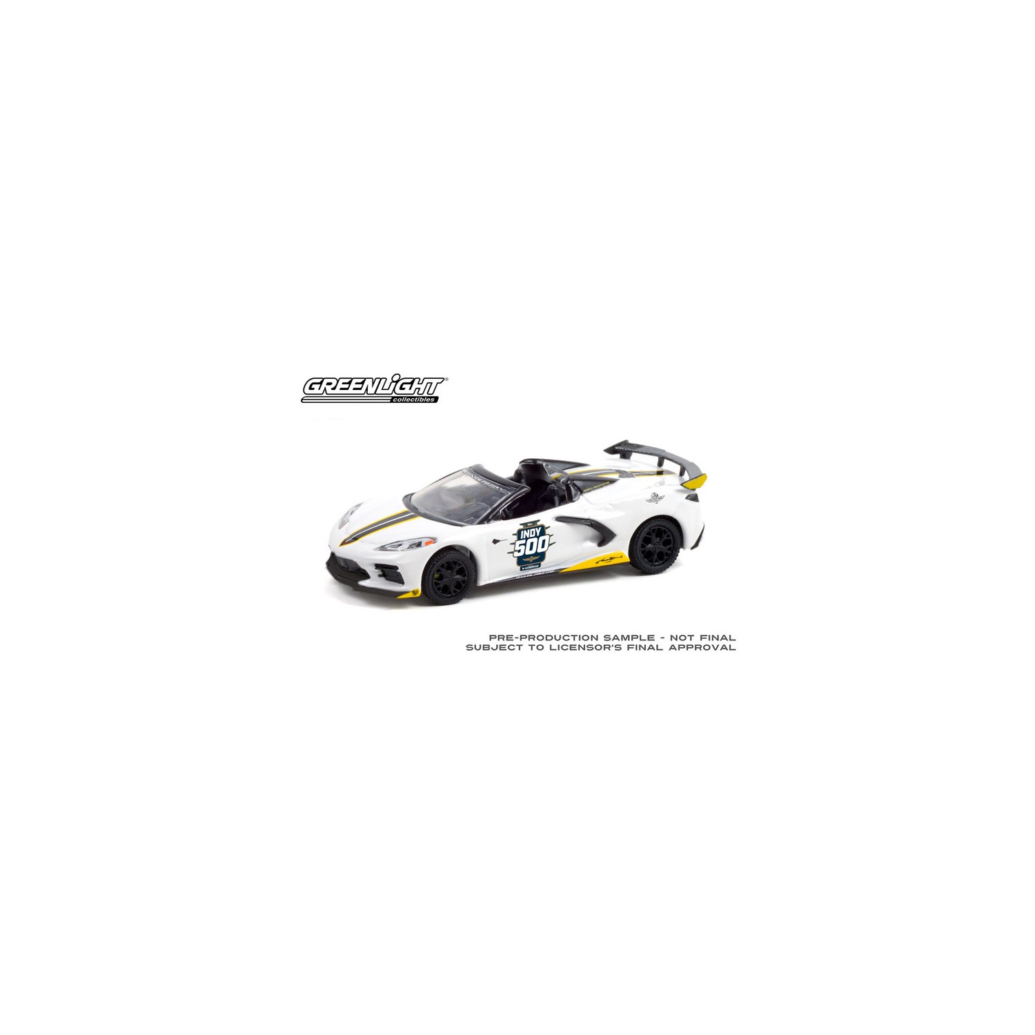 Greenlight Hobby Exclusive - 2021 Chevrolet Corvette C8 Stringray Convertible Indianapolis 500 Pace Car