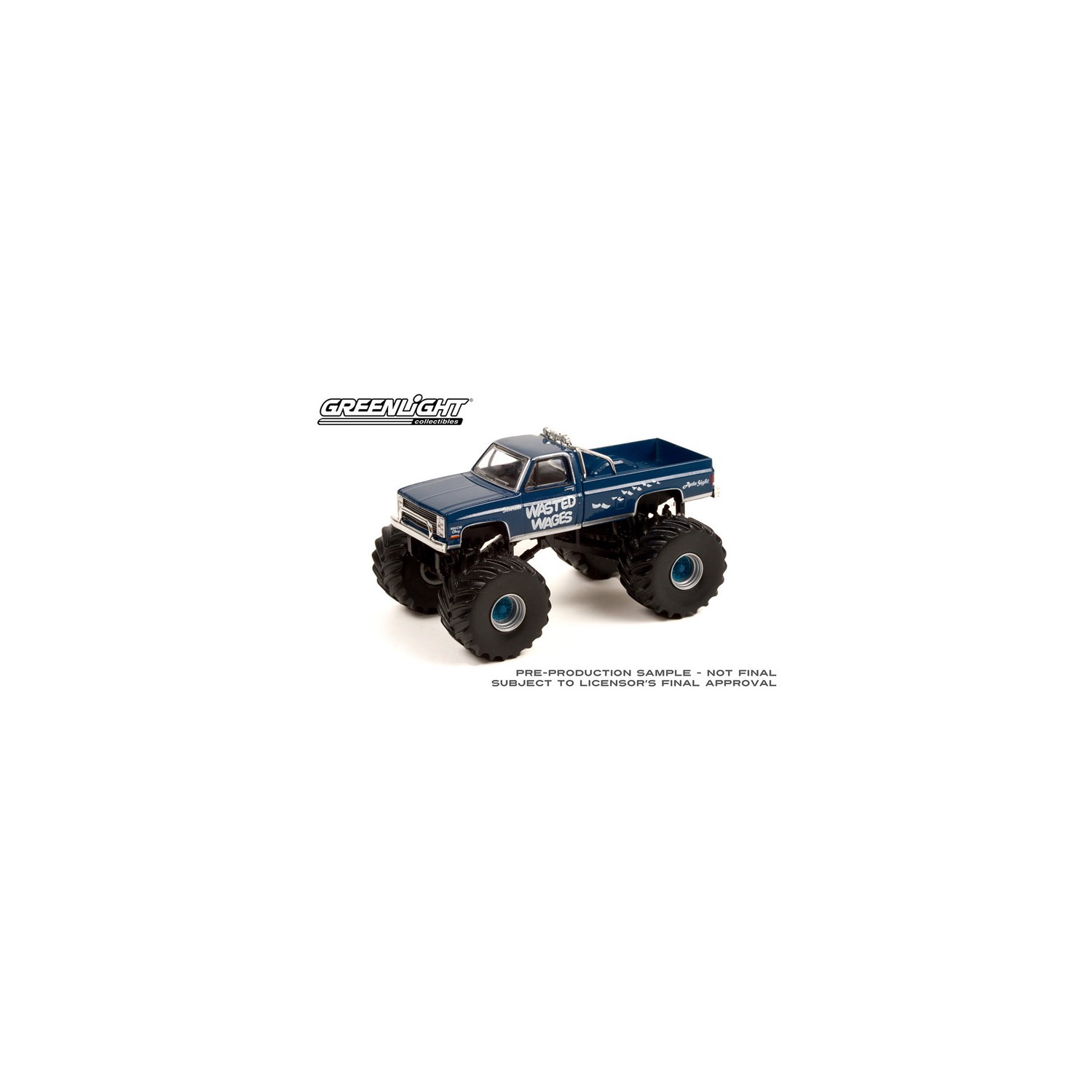 Greenlight Kings of Crunch Series 10 - 1987 Chevrolet Silverado Monster Truck Wasted Wages