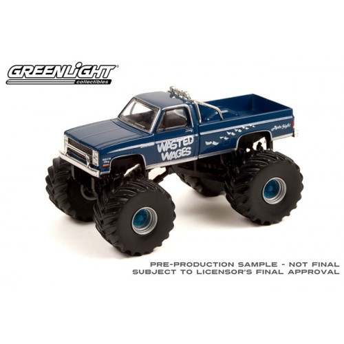 Greenlight Kings of Crunch Series 10 - 1987 Chevrolet Silverado Monster Truck Wasted Wages