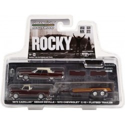 Greenlight Hollywood Hitch and Tow Series - 1972 Chevy C-10 with 1973 Cadillac Sedan deVille Rocky