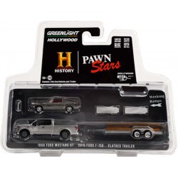 Greenlight Hollywood Hitch and Tow Series - 2015 Ford F-150 with 1968 Ford Mustang GT Pawn Stars