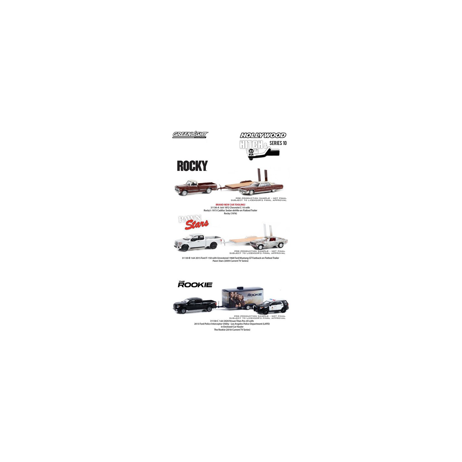 Greenlight Hollywood Hitch and Tow Series 10 - Set