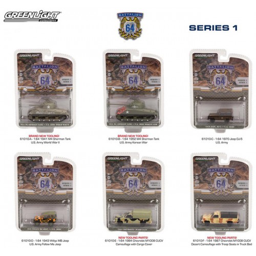 Greenlight Battalion 64 Series 1 - Six Piece Set