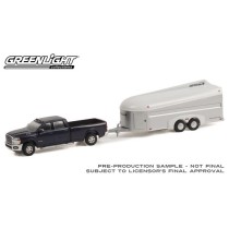 Greenlight Hitch and Tow Series 24 - 2021 RAM 3500 Laramie Crew Cab with Aerovault MKII Trailer