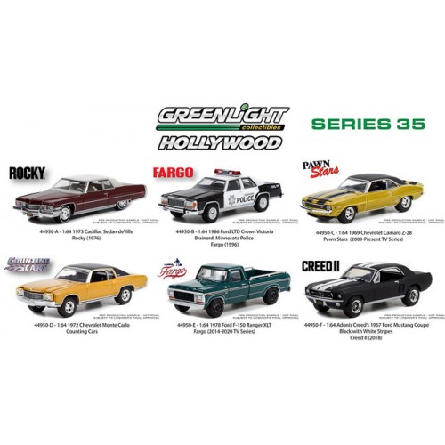 Greenlight Hollywood Series 35 - Six Car Set