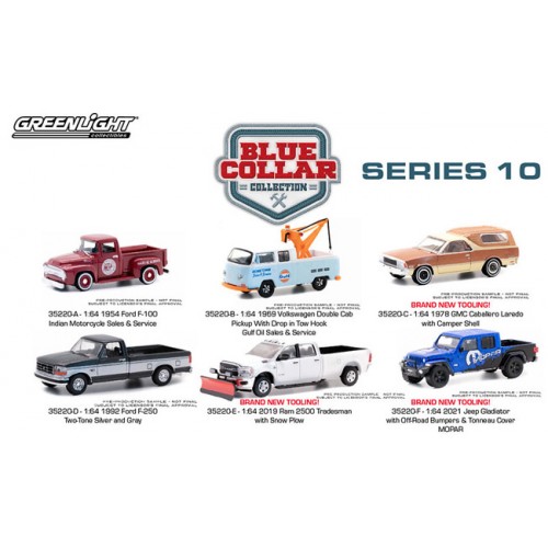 Greenlight Blue Collar Series 10 - Six Car Set