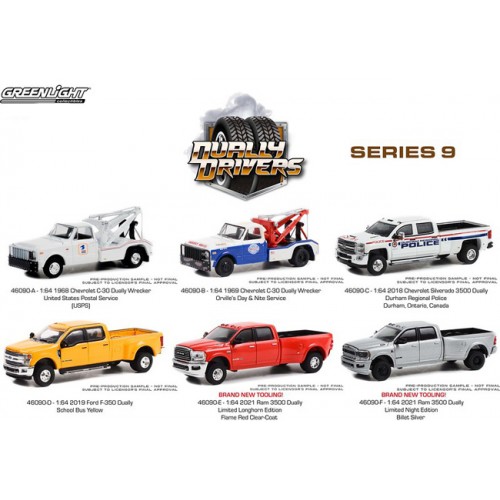 Greenlight Dually Drivers Series 9 - Six Truck Set