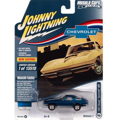 Johnny Lightning Muscle Cars USA 2022 Release 1A - 1967 Chevy Corvette 427