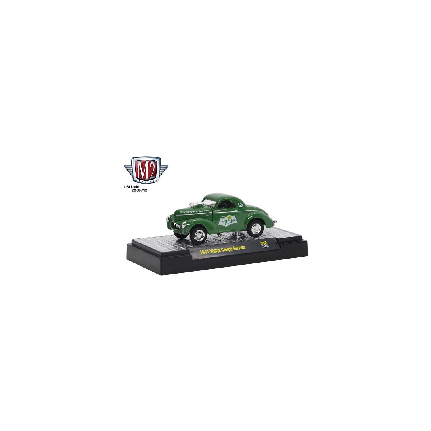 M2 Machines Coca-Cola Release A12 - 1941 Willys Coupe Gasser Sprite