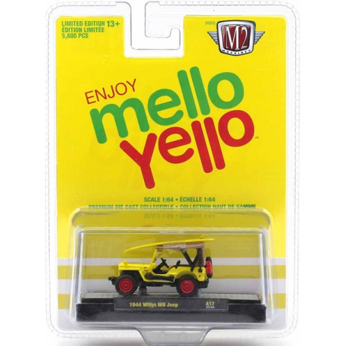 M2 Machines Coca-Cola Release A17 - 1944 Jeep MB Mellow Yellow