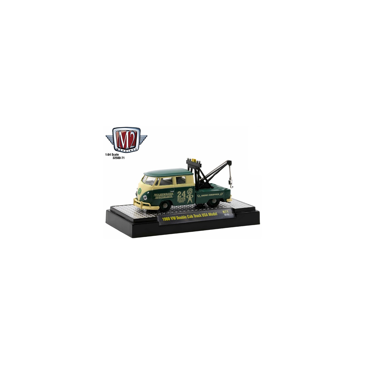 M2 Machines Auto-Trucks Release 71 - 1960 Volkswagen Double Cab Tow Truck