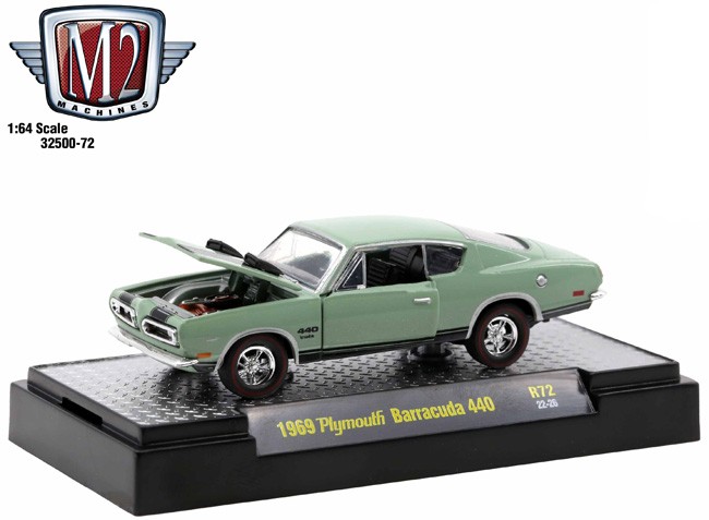 M2 Machines Auto-Thentics Release 72 - 1969 Plymouth Barracuda 440
