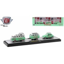 M2 Machines Coca-Cola Auto-Haulers Release TW017 - 1959 VW Microbus Deluxe and 1953 VW Beetle Deluxe