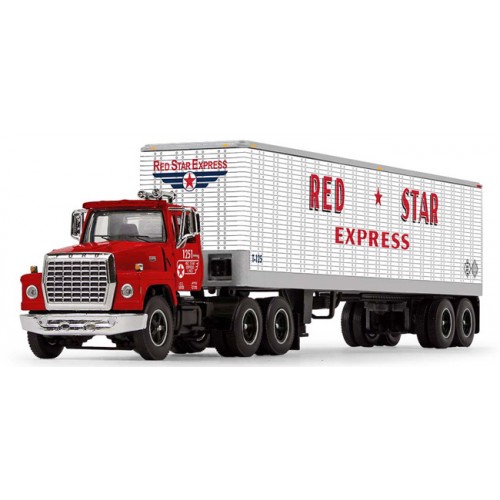 DCP by First Gear - Ford LT 9000 Day Cab with 40' Vintage Trailer Red Star Express