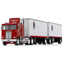 DCP by First Gear - Kenworth K100 COE with Double Pup Dry Goods Trailers CR England