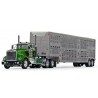 DCP by First Gear - Kenworth W900A Day Cab with Wilson Livestock Tandem-Axle Trailer