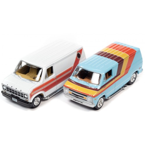 Johnny Lightning Twin Packs 2021 Release 4A - Boogie Vans Set