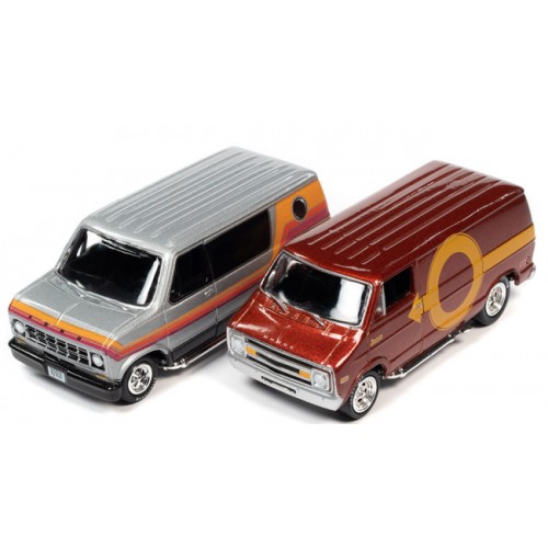 Johnny Lightning Twin Packs 2021 Release 4B - Boogie Vans Set