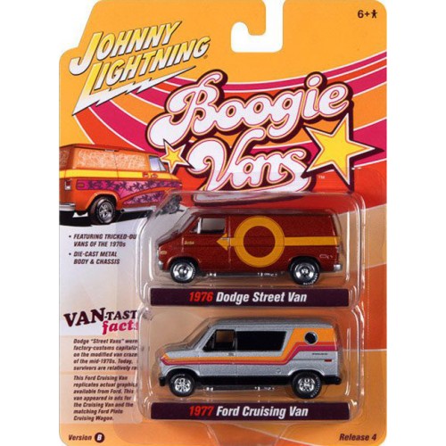 Johnny Lightning Twin Packs 2021 Release 4B - Boogie Vans Set