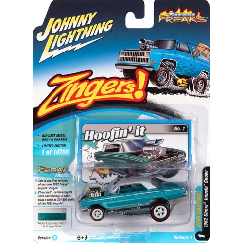 Johnny Lightning Street Freaks 2021 Release 4A - 1962 Chevy Impala Coupe