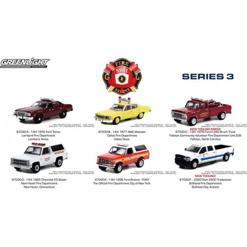 Greenlight Fire and Rescue Series 3 - Six Piece Set