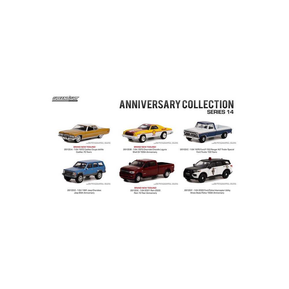 Greenlight Anniversary Collection Series 14 - Six Car Set