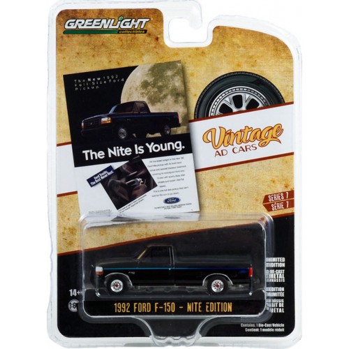 Greenlight Vintage Ad Cars Series 7 - 1992 Ford F-150 Nite Edition