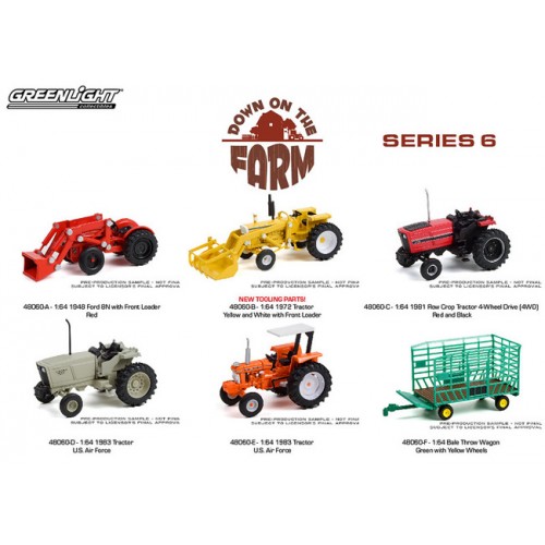 Greenlight Down on the Farm Series 6 - Six Tractor Set