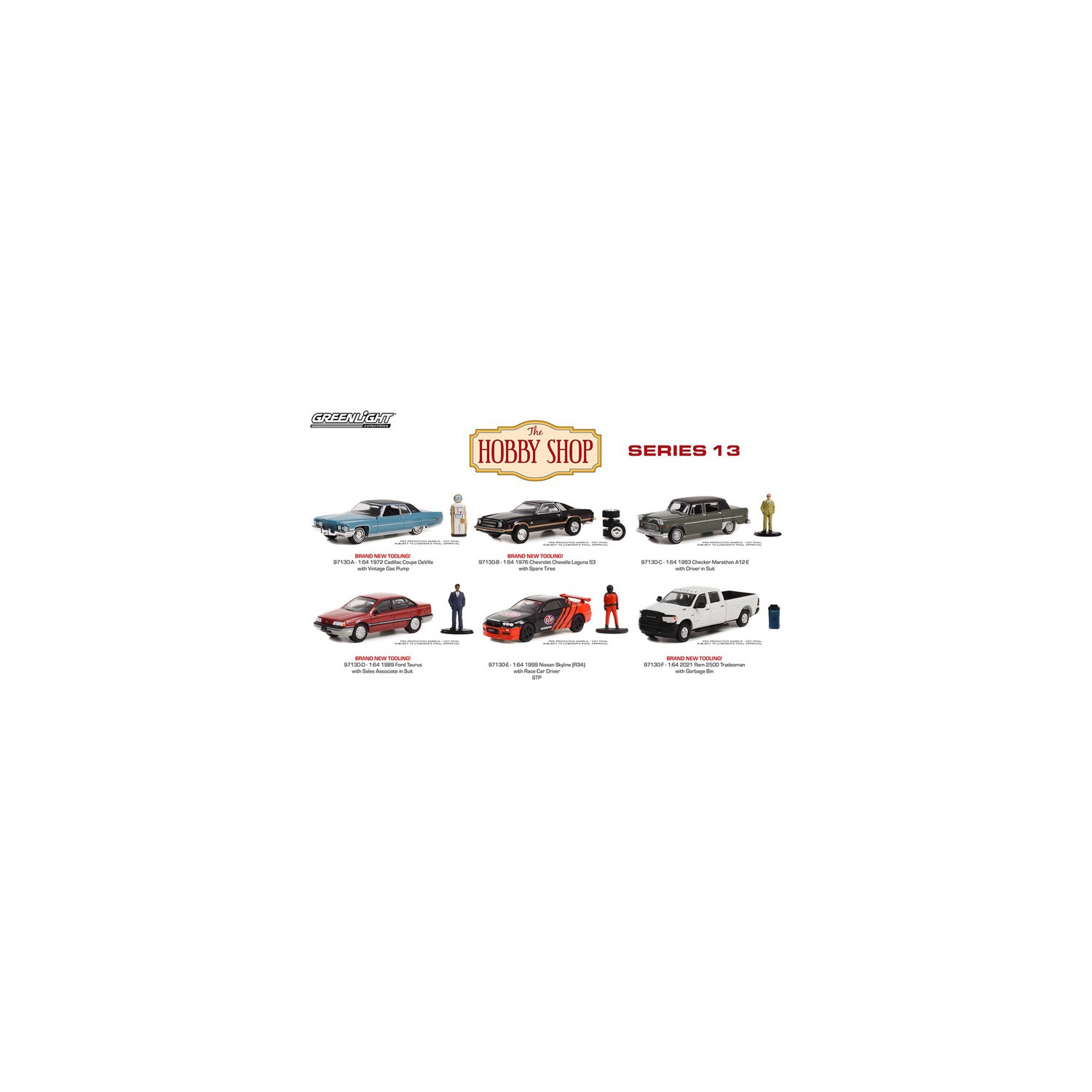 Greenlight The Hobby Shop Series 13 - Six Car Set