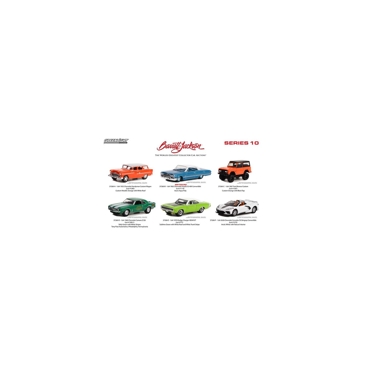 Greenlight Barrett-Jackson Series 10 - Six Car Set