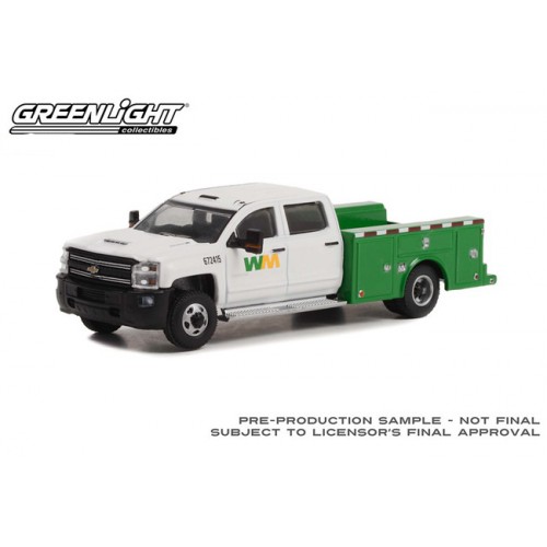 Greenlight Dually Drivers Series 10 - 2018 Chevrolet Silverado 3500 Dually with Service Bed