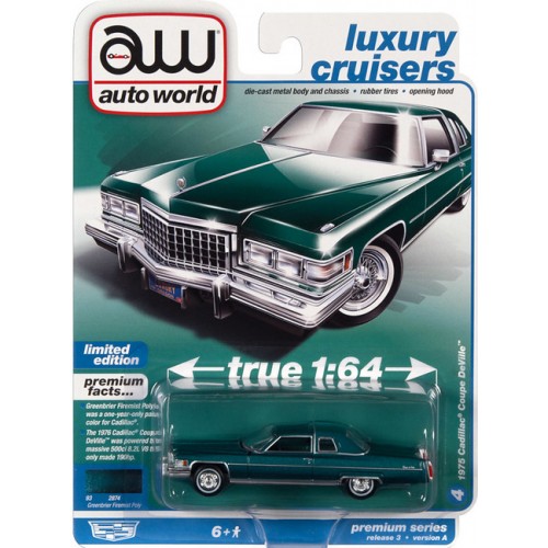 Auto World Premium 2022 Release 3A - 1975 Cadillac Coupe DeVille