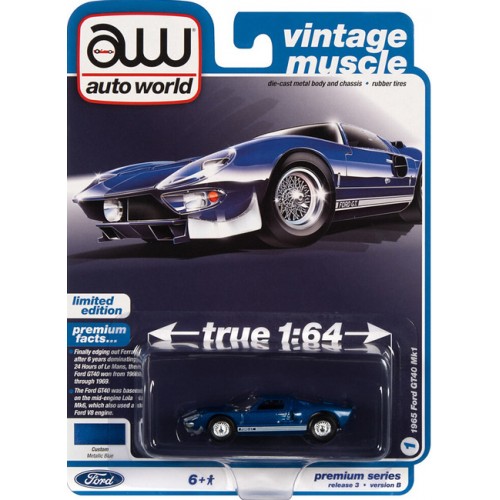 Auto World Premium 2022 Release 3B - 1965 Ford GT40 Mk1