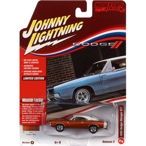Johnny Lightning Muscle Cars USA 2022 Release 2B - 1969 Dodge Charger R/T