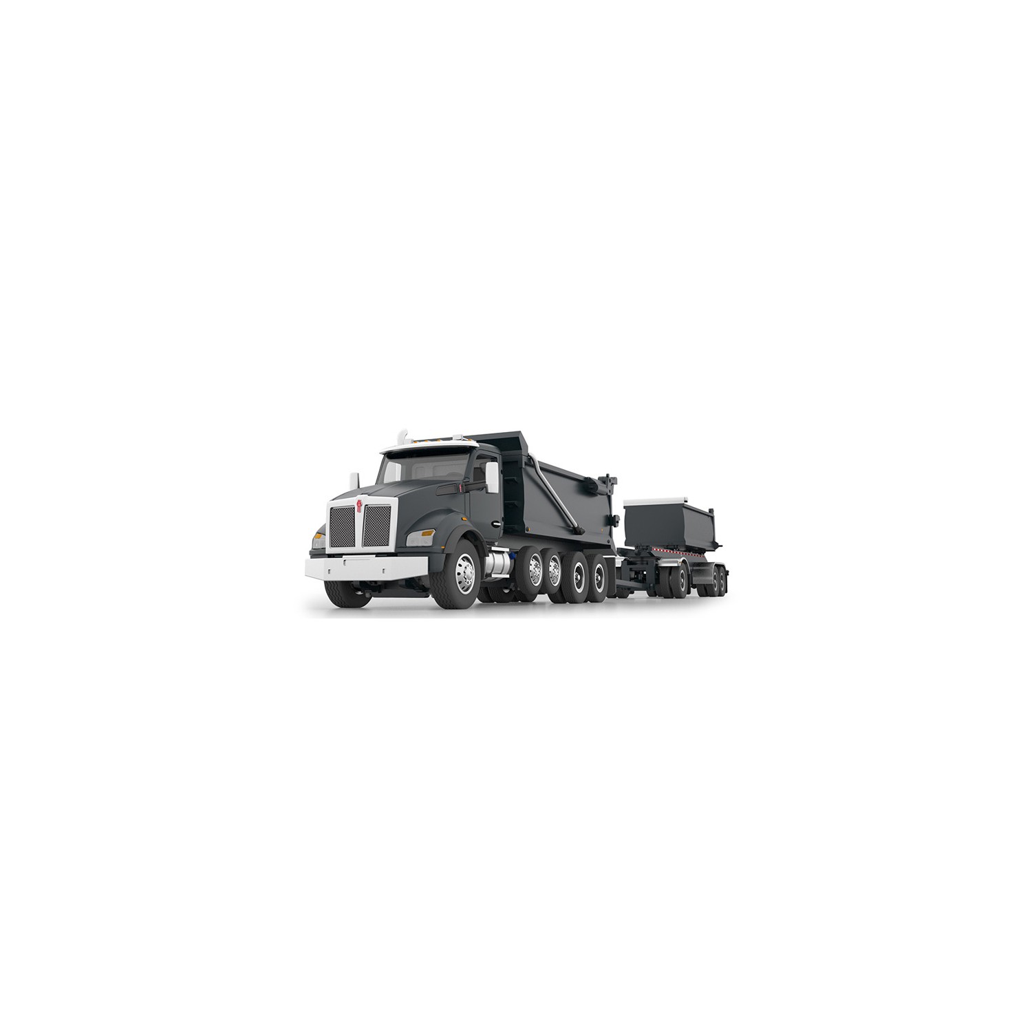 DCP by First Gear - Kenworth T880 Rogue Dump Body and Rogue Dump Trailer