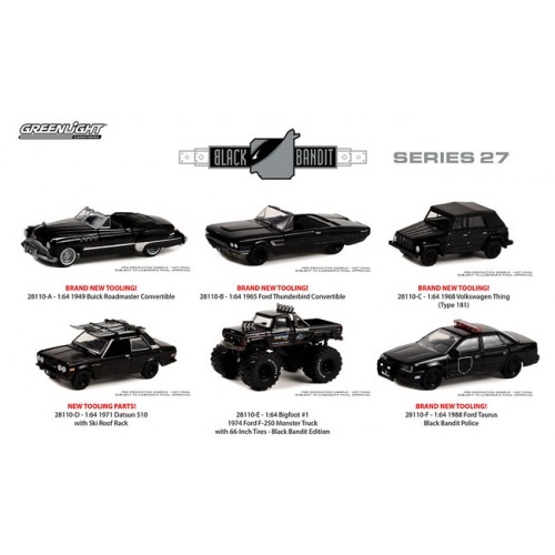 Greenlight Black Bandit Series 27 - Six Car Set