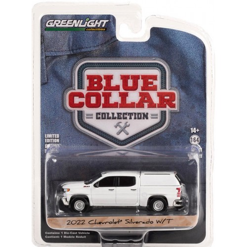 Greenlight Blue Collar Series 11 - 2022 Chevrolet Silverado W/T with Camper Shell