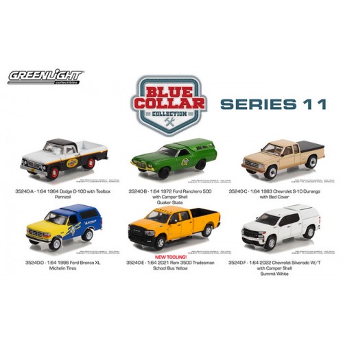 Greenlight Blue Collar Series 11 - Six Car Set